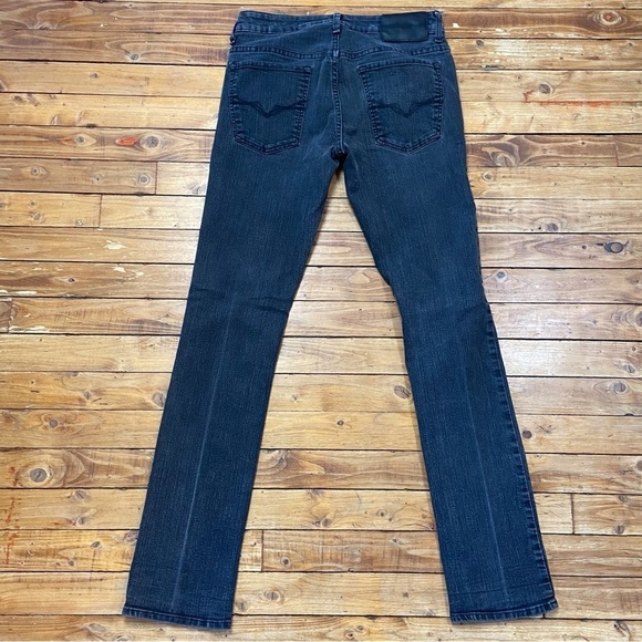 GUESS mens black skinny jeans ripped knees faded size 31 stretchy Denim - Picture 3 of 13